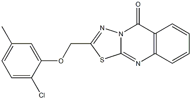 2-[(2-chloro-5-methylphenoxy)methyl]-[1,3,4]thiadiazolo[2,3-b]quinazolin-5-one Struktur