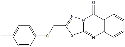 2-[(4-methylphenoxy)methyl]-[1,3,4]thiadiazolo[2,3-b]quinazolin-5-one Struktur