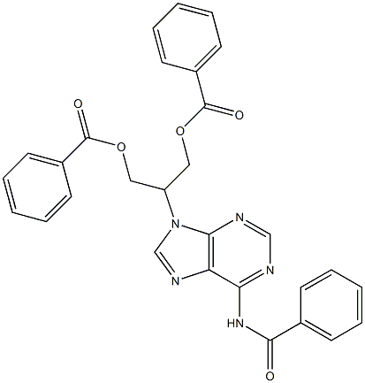 [2-(6-benzamidopurin-9-yl)-3-benzoyloxypropyl] benzoate Struktur