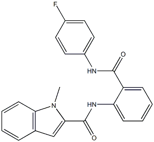 N-[2-[(4-fluorophenyl)carbamoyl]phenyl]-1-methylindole-2-carboxamide Struktur