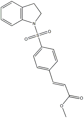 methyl (E)-3-[4-(2,3-dihydroindol-1-ylsulfonyl)phenyl]prop-2-enoate Struktur