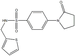 4-(2-oxopyrrolidin-1-yl)-N-(thiophen-2-ylmethyl)benzenesulfonamide Struktur