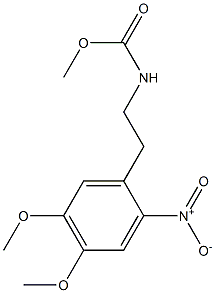 methyl N-[2-(4,5-dimethoxy-2-nitrophenyl)ethyl]carbamate Struktur