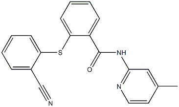 2-(2-cyanophenyl)sulfanyl-N-(4-methylpyridin-2-yl)benzamide Struktur