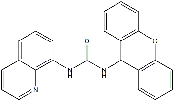 1-quinolin-8-yl-3-(9H-xanthen-9-yl)urea Struktur