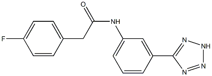 2-(4-fluorophenyl)-N-[3-(2H-tetrazol-5-yl)phenyl]acetamide Struktur