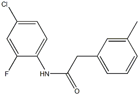 N-(4-chloro-2-fluorophenyl)-2-(3-methylphenyl)acetamide Struktur