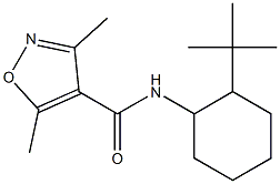 N-(2-tert-butylcyclohexyl)-3,5-dimethyl-1,2-oxazole-4-carboxamide Struktur