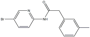 N-(5-bromopyridin-2-yl)-2-(3-methylphenyl)acetamide Struktur