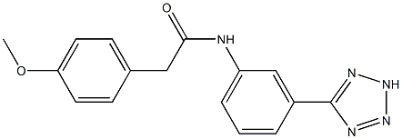 2-(4-methoxyphenyl)-N-[3-(2H-tetrazol-5-yl)phenyl]acetamide Struktur