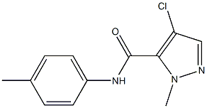 4-chloro-2-methyl-N-(4-methylphenyl)pyrazole-3-carboxamide Struktur