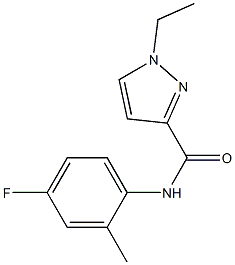 1-ethyl-N-(4-fluoro-2-methylphenyl)pyrazole-3-carboxamide Struktur