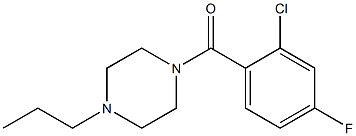 (2-chloro-4-fluorophenyl)-(4-propylpiperazin-1-yl)methanone Struktur