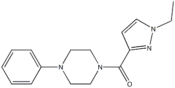 (1-ethylpyrazol-3-yl)-(4-phenylpiperazin-1-yl)methanone Struktur