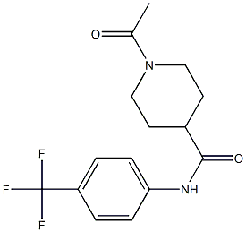 1-acetyl-N-[4-(trifluoromethyl)phenyl]piperidine-4-carboxamide Struktur