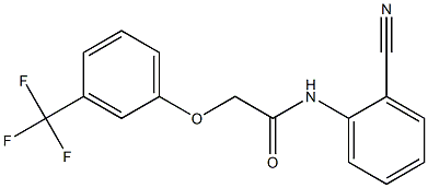 N-(2-cyanophenyl)-2-[3-(trifluoromethyl)phenoxy]acetamide Struktur