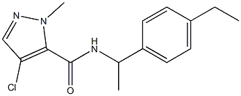 4-chloro-N-[1-(4-ethylphenyl)ethyl]-2-methylpyrazole-3-carboxamide Struktur