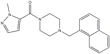 (2-methylpyrazol-3-yl)-[4-(naphthalen-1-ylmethyl)piperazin-1-yl]methanone Struktur