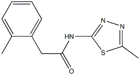 2-(2-methylphenyl)-N-(5-methyl-1,3,4-thiadiazol-2-yl)acetamide Struktur