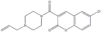 6-chloro-3-(4-prop-2-enylpiperazine-1-carbonyl)chromen-2-one Struktur