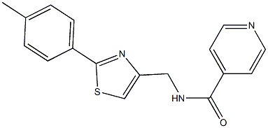 N-[[2-(4-methylphenyl)-1,3-thiazol-4-yl]methyl]pyridine-4-carboxamide Struktur