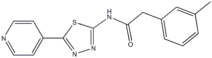 2-(3-methylphenyl)-N-(5-pyridin-4-yl-1,3,4-thiadiazol-2-yl)acetamide Struktur