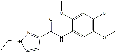 N-(4-chloro-2,5-dimethoxyphenyl)-1-ethylpyrazole-3-carboxamide Struktur