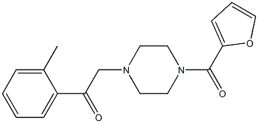 1-[4-(furan-2-carbonyl)piperazin-1-yl]-2-(2-methylphenyl)ethanone Struktur