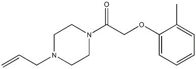 2-(2-methylphenoxy)-1-(4-prop-2-enylpiperazin-1-yl)ethanone Struktur