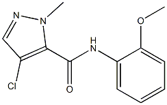 4-chloro-N-(2-methoxyphenyl)-2-methylpyrazole-3-carboxamide Struktur