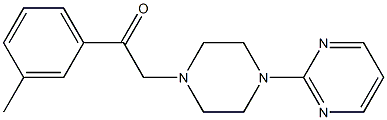 2-(3-methylphenyl)-1-(4-pyrimidin-2-ylpiperazin-1-yl)ethanone Struktur