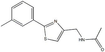 N-[[2-(3-methylphenyl)-1,3-thiazol-4-yl]methyl]acetamide Struktur