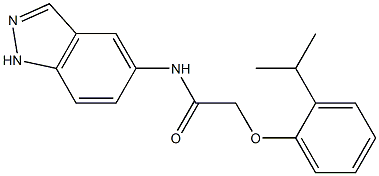 N-(1H-indazol-5-yl)-2-(2-propan-2-ylphenoxy)acetamide Struktur