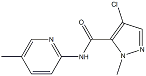 4-chloro-2-methyl-N-(5-methylpyridin-2-yl)pyrazole-3-carboxamide Struktur