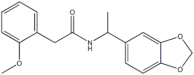 N-[1-(1,3-benzodioxol-5-yl)ethyl]-2-(2-methoxyphenyl)acetamide Struktur