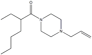 2-ethyl-1-(4-prop-2-enylpiperazin-1-yl)hexan-1-one Struktur