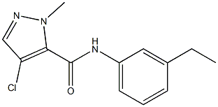 4-chloro-N-(3-ethylphenyl)-2-methylpyrazole-3-carboxamide Struktur