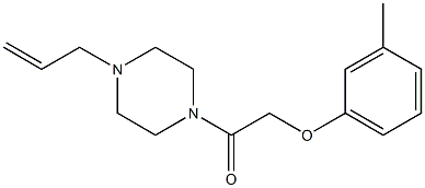 2-(3-methylphenoxy)-1-(4-prop-2-enylpiperazin-1-yl)ethanone Struktur