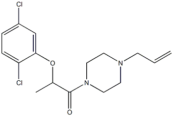 2-(2,5-dichlorophenoxy)-1-(4-prop-2-enylpiperazin-1-yl)propan-1-one Struktur