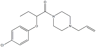 2-(4-chlorophenoxy)-1-(4-prop-2-enylpiperazin-1-yl)butan-1-one Struktur