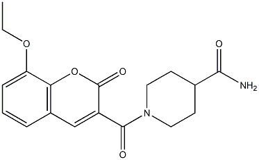 1-(8-ethoxy-2-oxochromene-3-carbonyl)piperidine-4-carboxamide Struktur