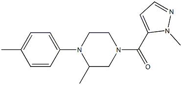 [3-methyl-4-(4-methylphenyl)piperazin-1-yl]-(2-methylpyrazol-3-yl)methanone Struktur