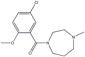 (5-chloro-2-methoxyphenyl)-(4-methyl-1,4-diazepan-1-yl)methanone Struktur