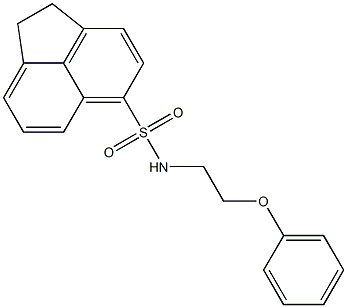 N-(2-phenoxyethyl)-1,2-dihydroacenaphthylene-5-sulfonamide Struktur