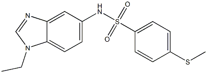 N-(1-ethylbenzimidazol-5-yl)-4-methylsulfanylbenzenesulfonamide Struktur