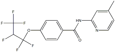 4-(1,1,2,3,3,3-hexafluoropropoxy)-N-(4-methylpyridin-2-yl)benzamide Struktur