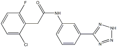 2-(2-chloro-6-fluorophenyl)-N-[3-(2H-tetrazol-5-yl)phenyl]acetamide Struktur