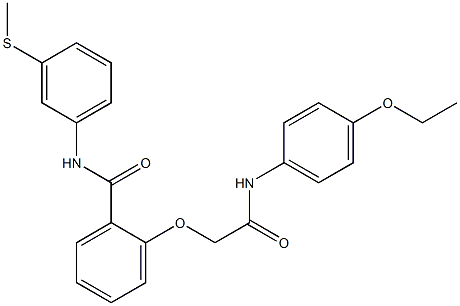 2-[2-(4-ethoxyanilino)-2-oxoethoxy]-N-(3-methylsulfanylphenyl)benzamide Struktur