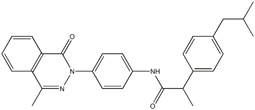 N-[4-(4-methyl-1-oxophthalazin-2-yl)phenyl]-2-[4-(2-methylpropyl)phenyl]propanamide Struktur