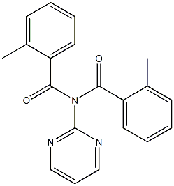 2-methyl-N-(2-methylbenzoyl)-N-pyrimidin-2-ylbenzamide Struktur